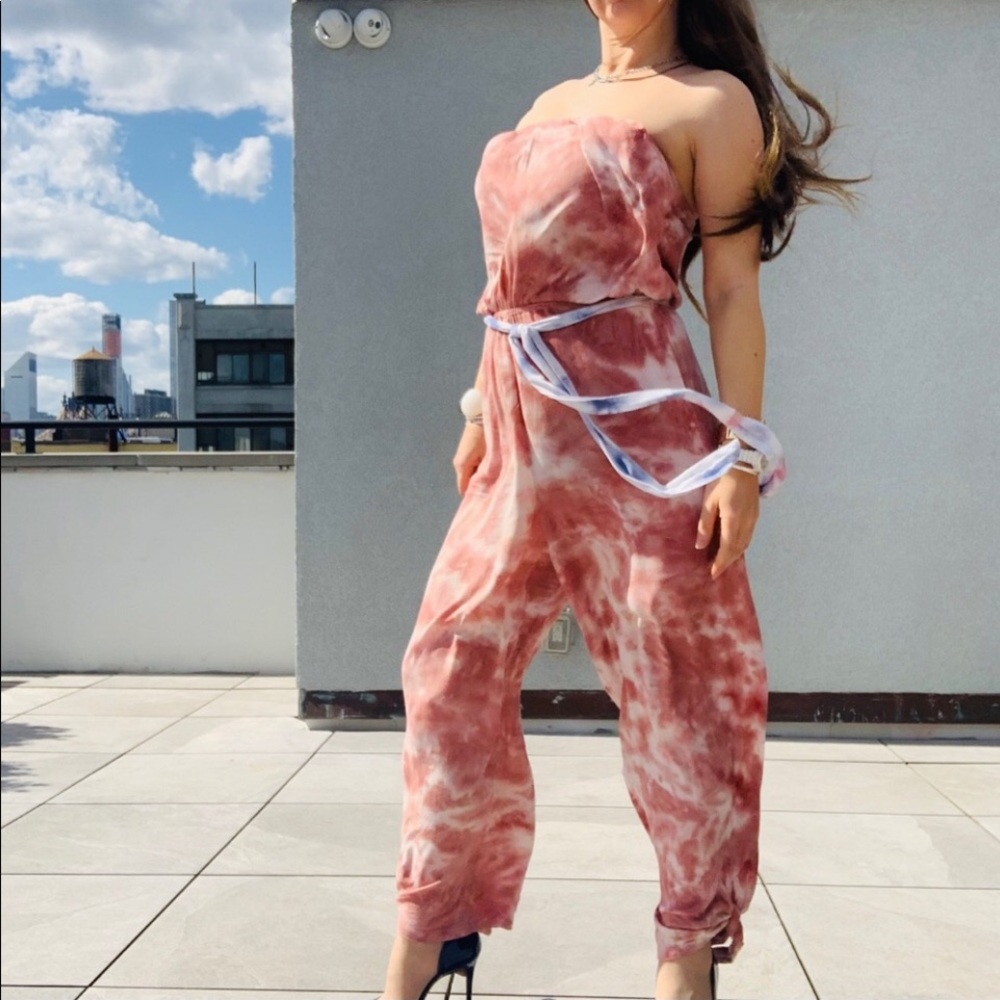 Free People Marble TieDye Jumpsuit